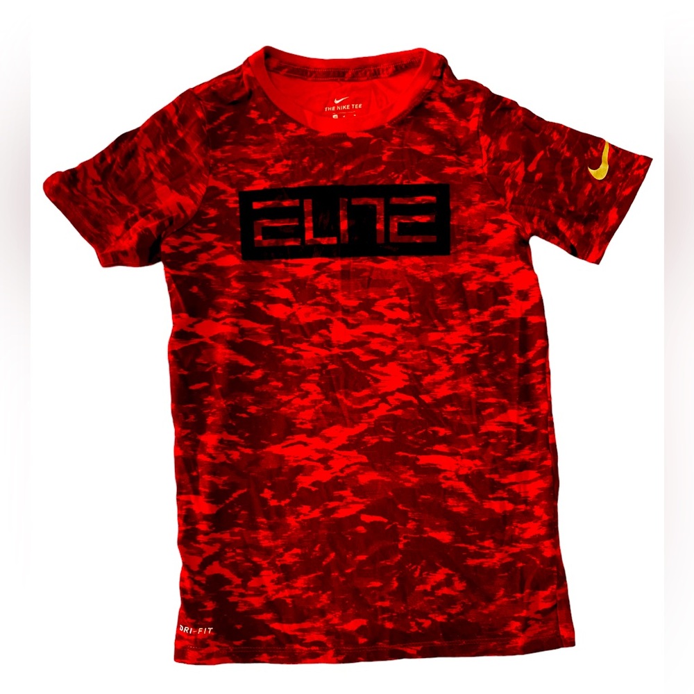 Nike dri-fit Elite shirt / red tech camo / boy’s size medium